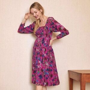 Hatch Pink Floral Dress